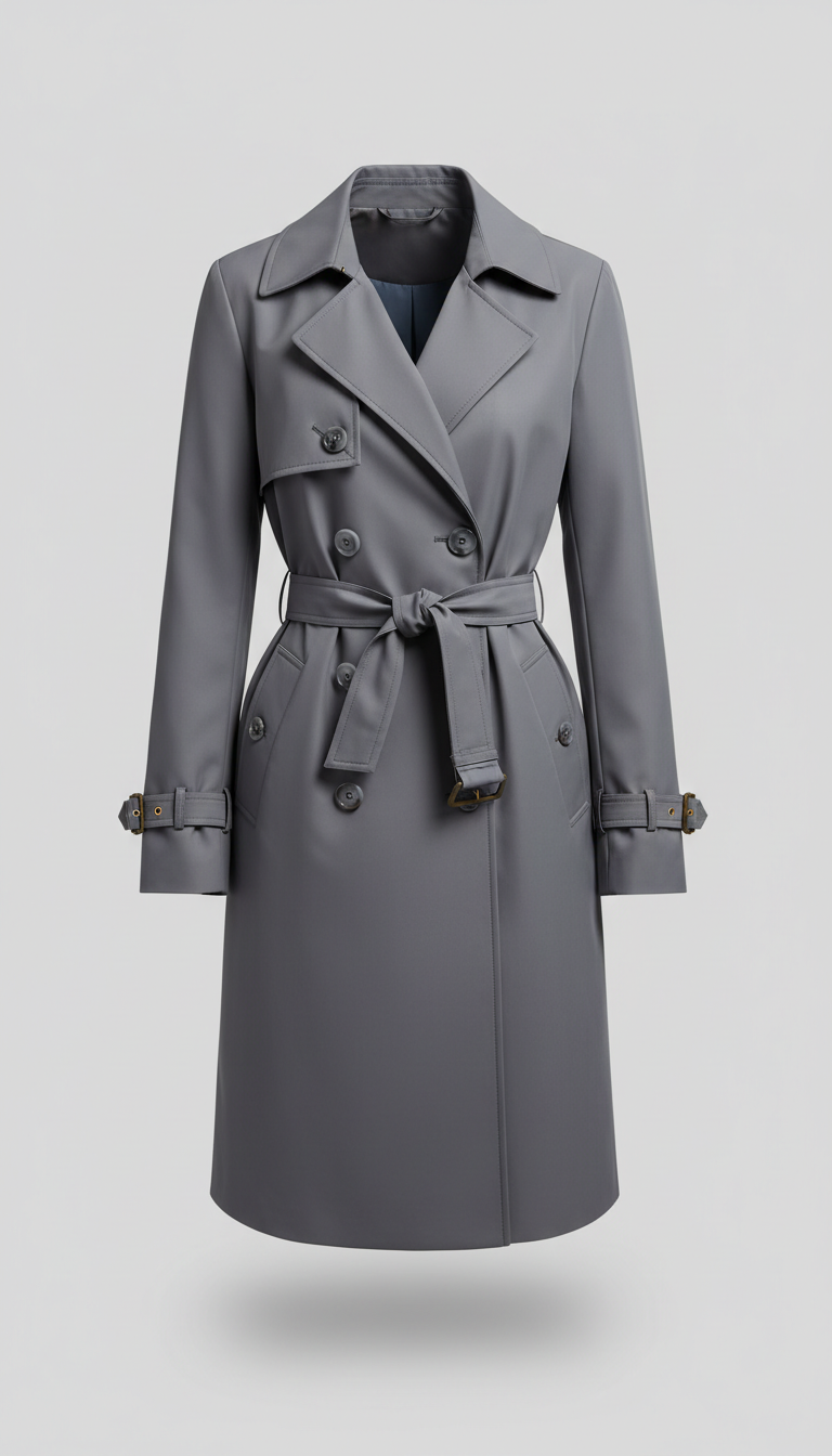 Lightweight Urban Mist Trench Coat