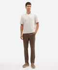 Premium Men’s Carrot-Fit Chino Trousers in Twill – Brown