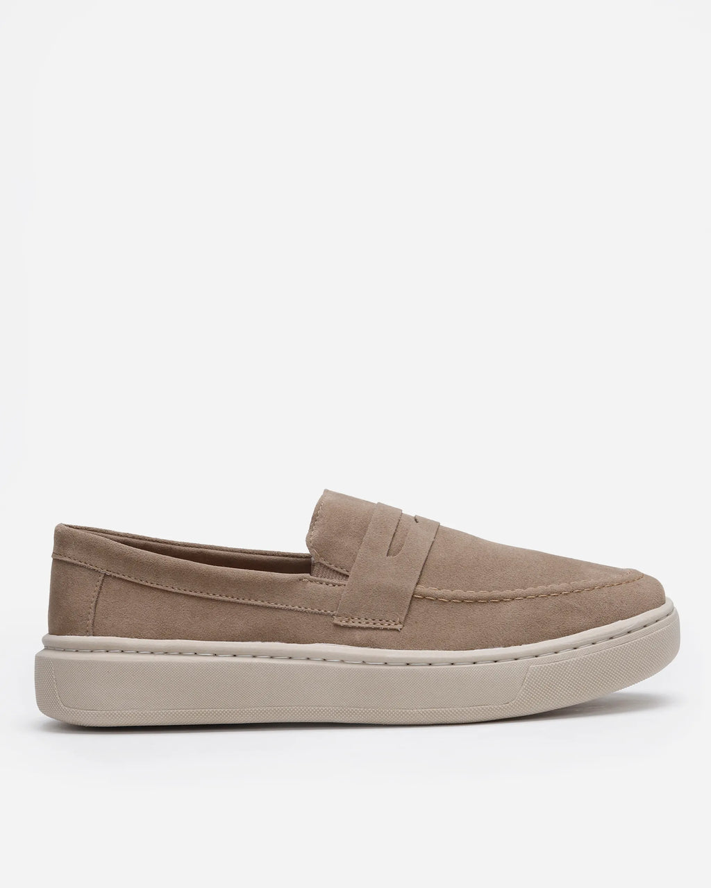 Premium Men’s Textured Slip-On Trainers – Beige