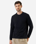 Premium Men’s Textured Long-Sleeve T-Shirt – Black