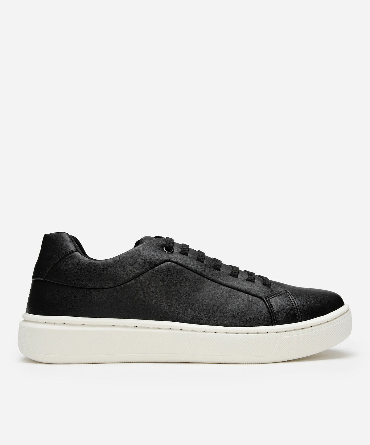 Elastic Lace Casual Trainers – Black