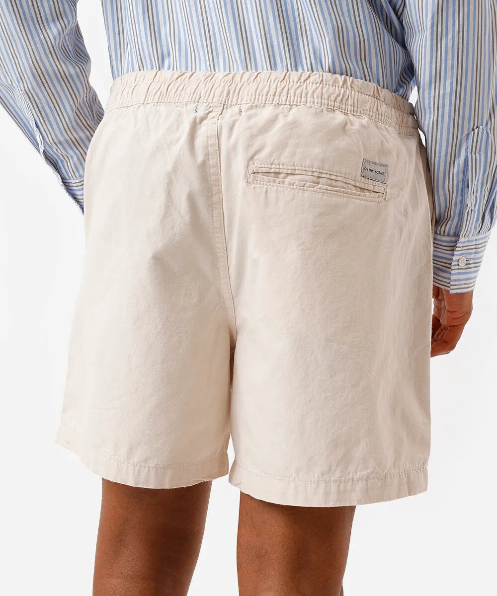 Premium Men’s Twill Shorts with Elasticated Waistband – Sand Beige