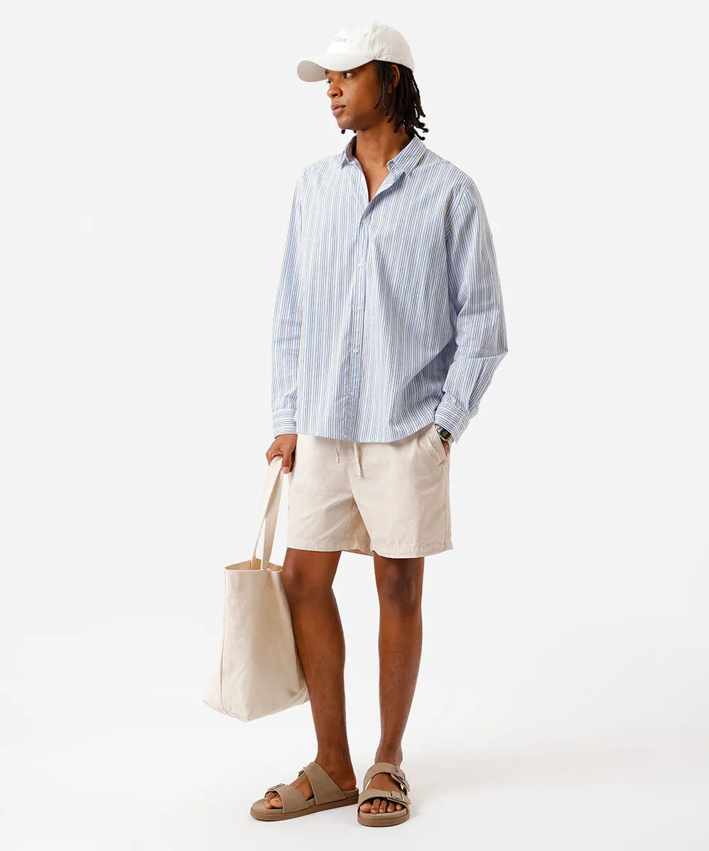 Premium Men’s Twill Shorts with Elasticated Waistband – Sand Beige