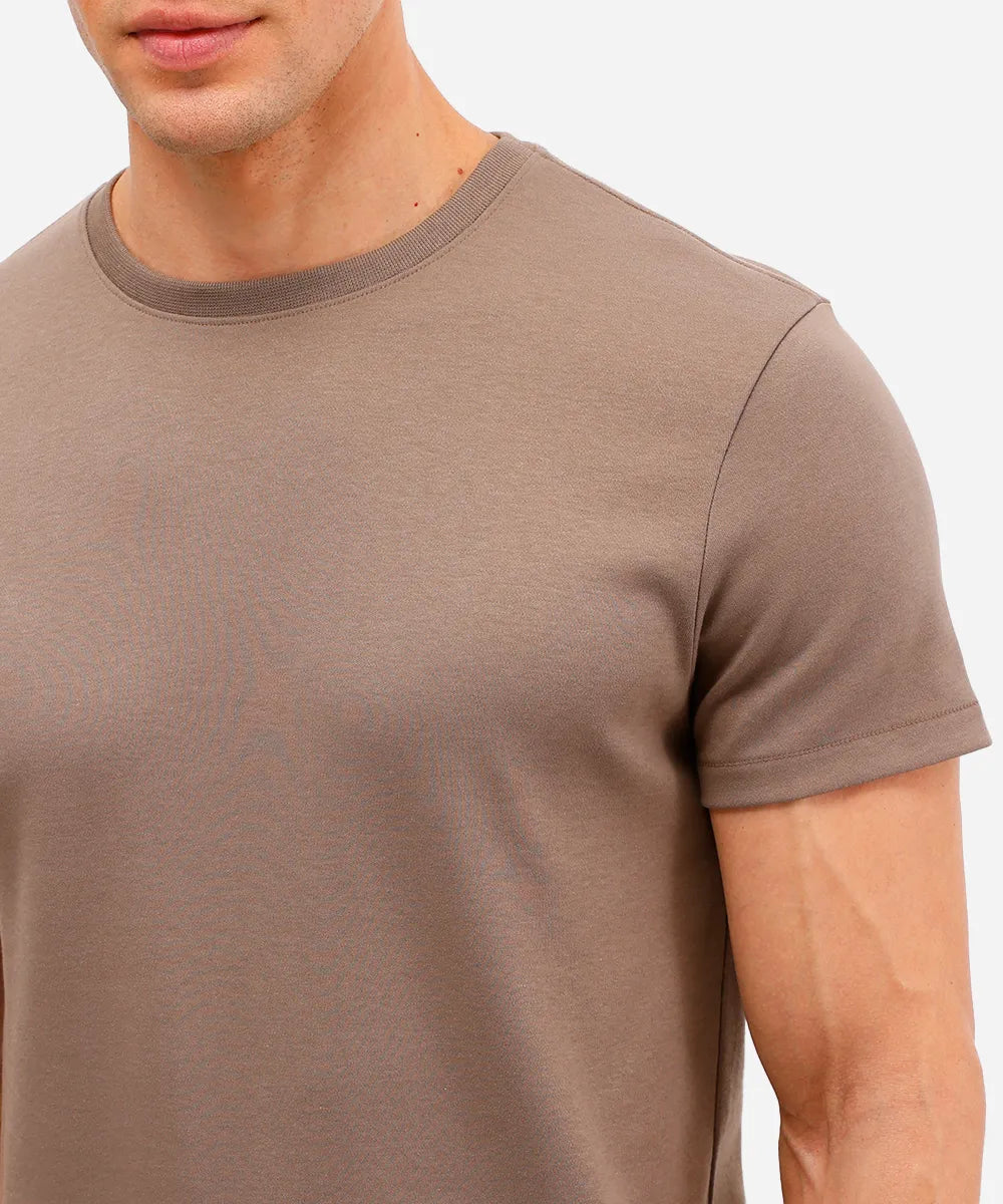 Premium Men’s Slim-Fit Peruvian Cotton T-Shirt – Dark Brown