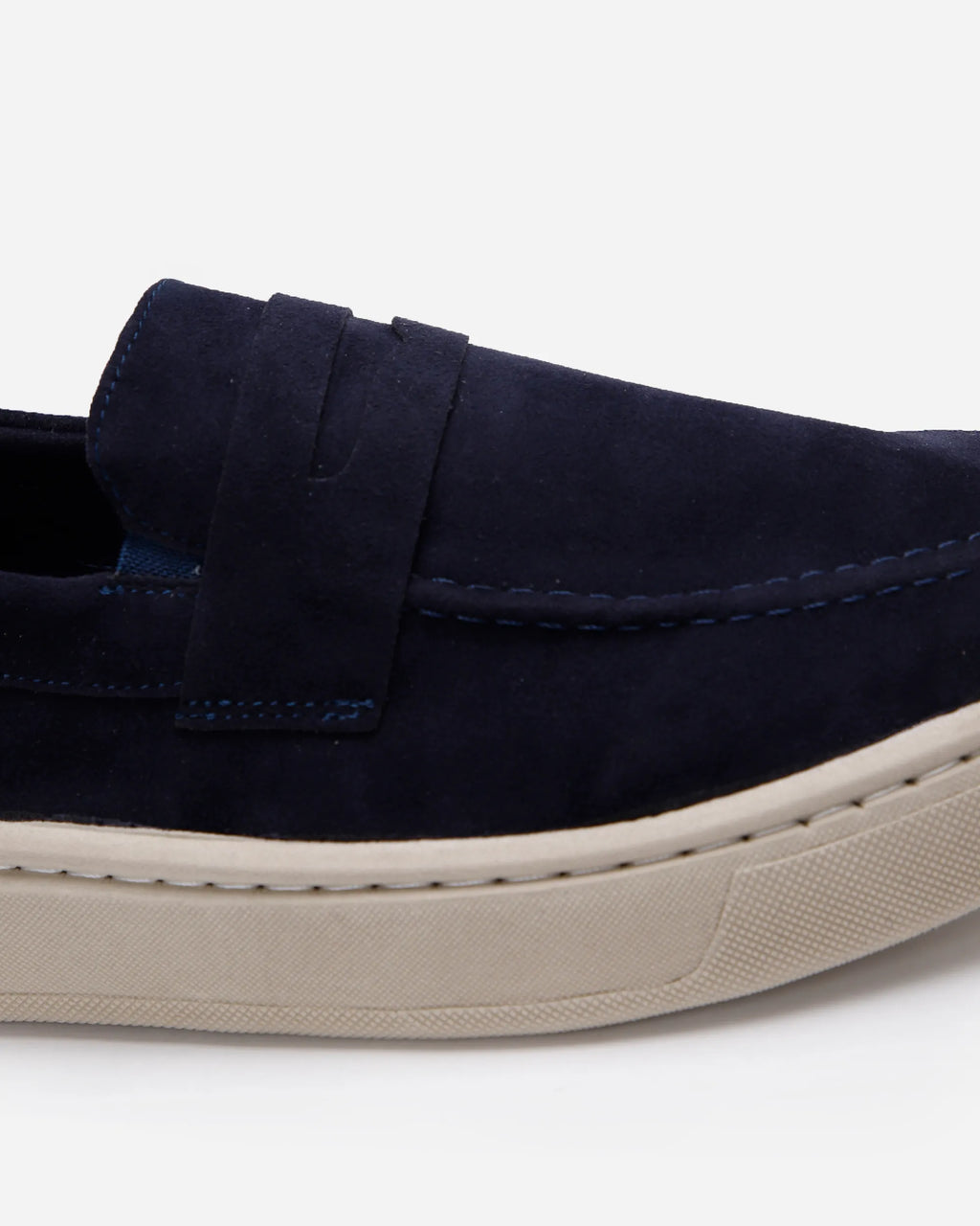 Textured Slip-On Trainers – Navy Blue