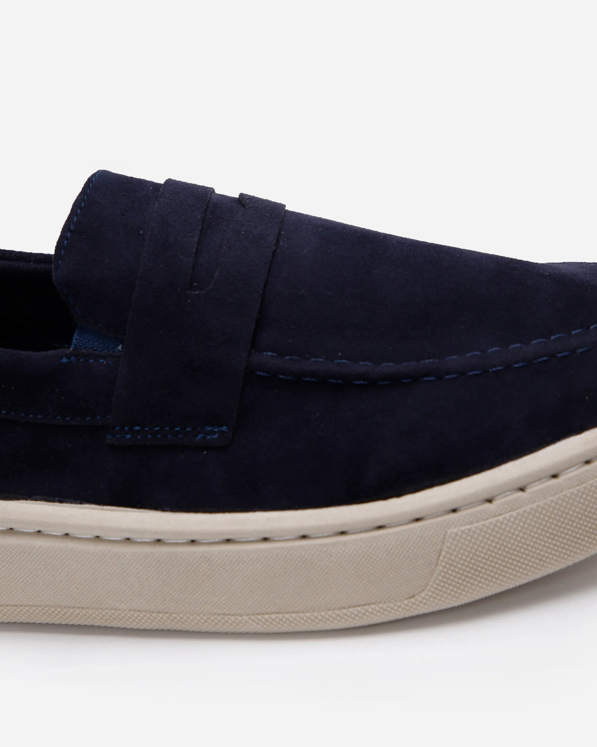 Textured Slip-On Trainers – Navy Blue